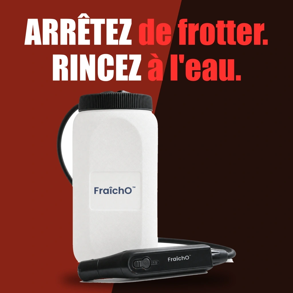 Arrêtez de frotter, rincez à l'eau